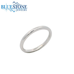 14KWG 2.1mm Domed Wedding Band - Size 6.5