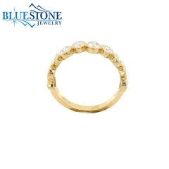 14KYG LAB-Diamond Band w/ 10 Pear Cut - Sz. 7