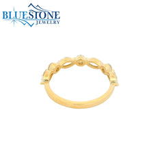 14KYG LAB-Diamond Band w/ Marquise & Round Cuts - Sz. 6.75