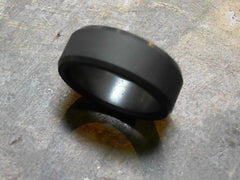 Solid Black Diamond 8mm Matte Finished Wedding Band-size 9