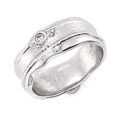 Sterling Silver and Diamond Ring