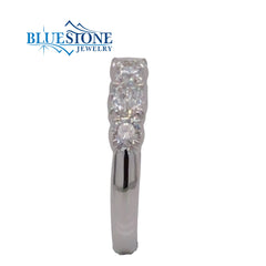 18K White Gold Fashion/Wedding Band w/ Fancy Cut Diamonds at 1.04 Carats(Size 6.5)