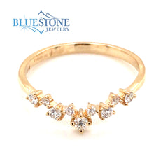 14kt Yellow Gold Diamond Ring- Size 7