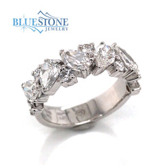 14K White Gold Diamond Ring- Size 6.5