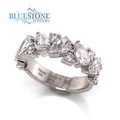 14K White Gold Diamond Ring- Size 6.5