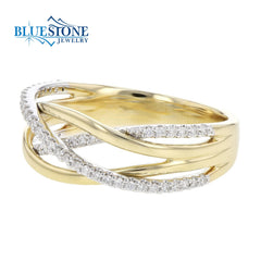 14kt Yellow and White Gold Diamond Ring