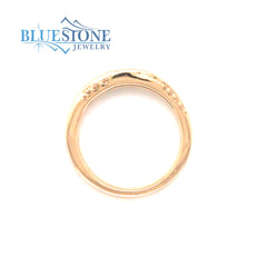 14K Yellow Gold Fashion Band or Wedding Band w/ Diamonds- Size 7