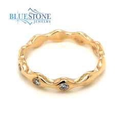 14kt Yellow Gold Diamond Ring- Size 7
