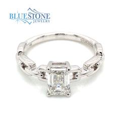 14kt White Gold Diamond Ring- Size 7