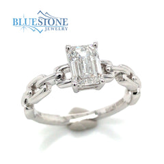 14kt White Gold Diamond Ring- Size 7