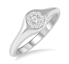 14kt White Gold Diamond Ring- Size 6.5