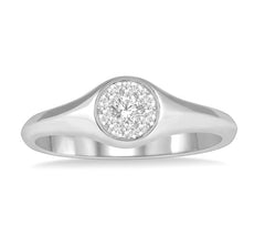 14kt White Gold Diamond Ring- Size 6.5