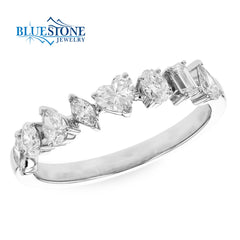 14kt White Gold Fashion/Wedding Ring with Diamonds