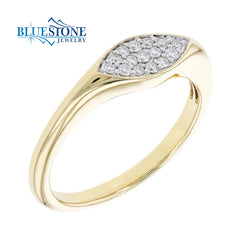 14kt Yellow Gold Diamond Band- Size 7