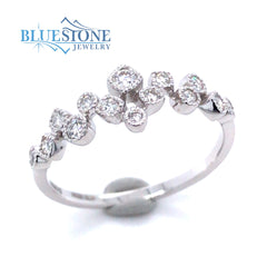 14kt White Gold Diamond Ring- Size 6.75