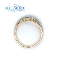 14KT Yellow & White Gold Diamond Ring- Size 7.25