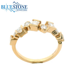 14K Yellow Gold Diamond Ring- Size 7