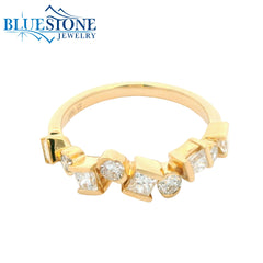 14K Yellow Gold Diamond Ring- Size 7