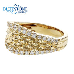 14kt Yellow Gold Diamond Ring- Size 7