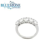 14KWG 5 Oval Cut LAB-Grown Diamond Ring at 2.1CTW - Size 6.5