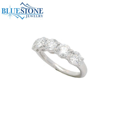 14KWG 5 Round Cut LAB-Grown Diamond Ring at 2CTW - Size 6.5