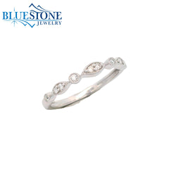 14KWG Diamond Band w/ 10 Diamonds - Sz. 6.75