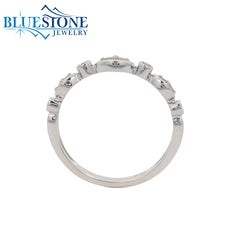 14KWG Diamond Band w/ 10 Diamonds - Sz. 6.75