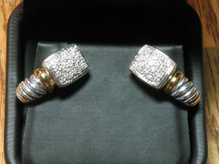 Sterling Silver & Earrings with Diamonds