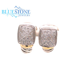 Sterling Silver & Earrings with Diamonds