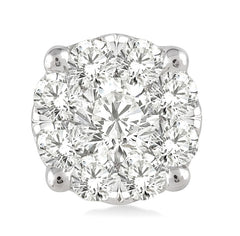 14kt White Gold Diamond Earrings- 0.75 Carat