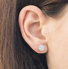 14kt White Gold Diamond Earrings- 0.35 Carat