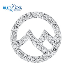 14kt White Gold Mountain Earrings