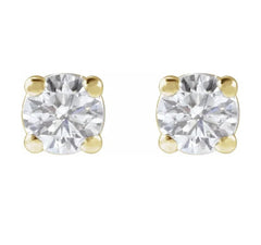 14KYG 4 Prong Lab-Grown Diamond Stud Earrings - 3mm, 0.20tcw