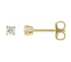 14KYG 4 Prong Lab-Grown Diamond Stud Earrings - 3mm, 0.20tcw