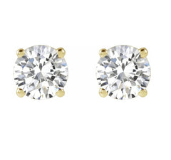 14KYG 4 Prong Lab-Grown Diamond Stud Earrings - 5mm, 1.00tcw