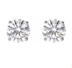 14KWG 4 Prong Lab-Grown Diamond Stud Earrings - 7.25mm, 3.00tcw