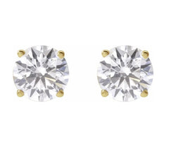 14KYG 4 Prong Lab-Grown Diamond Stud Earrings - 7.25mm, 3.00tcw