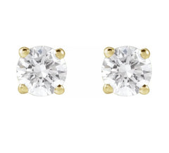 14KYG 4 Prong Lab-Grown Diamond Stud Earrings - 4mm, 0.50tcw