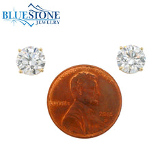 14kt Yellow Gold Diamond Stud Earrings - 3.00tcw