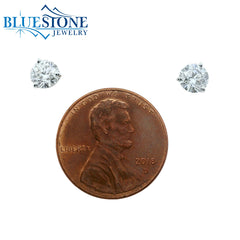 14KWG Round LAB-Grown Diamond Stud Earrings at 1.50CTW - 5.9mm