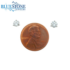 14KWG Round LAB-Grown Diamond Stud Earrings at 0.50CTW - 4.4mm