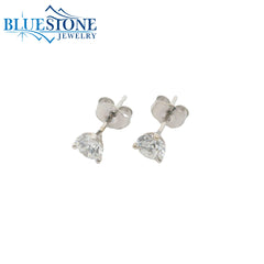 14KWG Round LAB-Grown Diamond Stud Earrings at 0.50CTW - 4.4mm