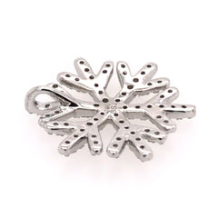 14 Karat White Gold Diamond Snowflake Pendant