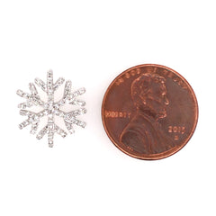14 Karat White Gold Diamond Snowflake Pendant