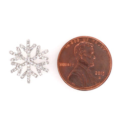 14 Karat White Gold Diamond Snowflake Pendant