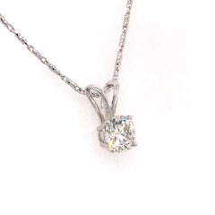 14K White Gold Pendant w/ 1ct Lab Grown Diamond