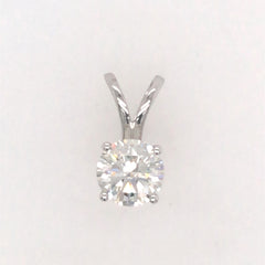 14K White Gold Pendant w/ 1ct Lab Grown Diamond