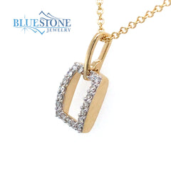 14kt Yellow Gold Diamond Pendant