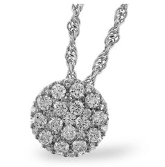 14 Karat White Gold 0.25 Carat Diamond Pendant