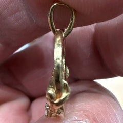 Estate Made by Bob Roberts: 14K Yellow Gold People 3 Diamond Ring Set